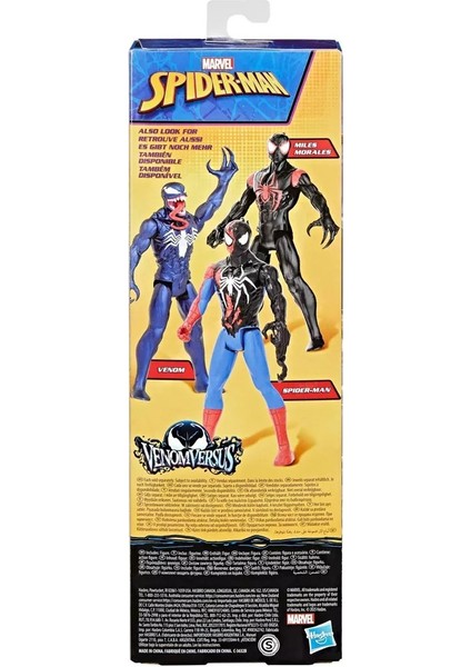 Marvel Spider-Man Venom Vs Titan Hero Series Miles Morales Aksiyon Figürü
