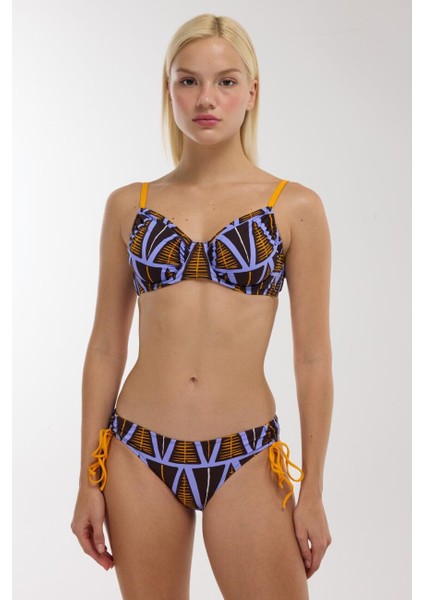 40665 Kahve Mor Toparlayıcı Bikini Takımı