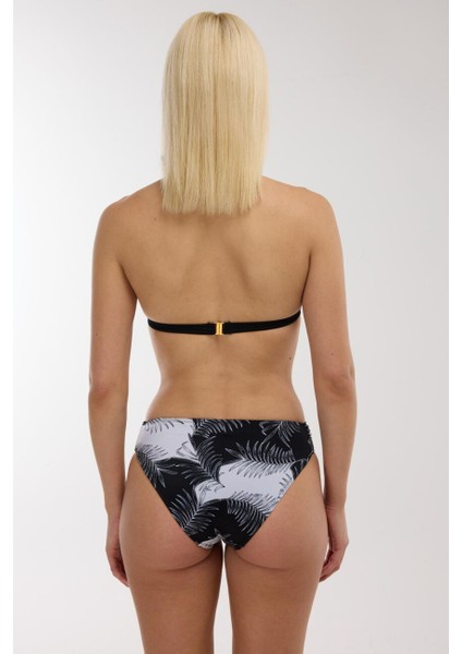 40699 Siyah Yaprak Desenli Bikini Takımı modelleri