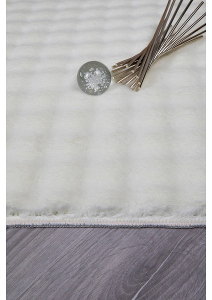 Bubble Yuvarlak Krem Uzun Tüylü Yumuşak Peluş Kaymaz Yıkanabilir Salon Oturma Odası Balkon Halı fiyatları