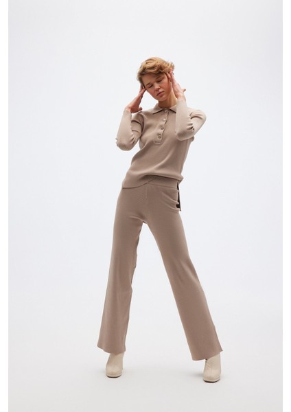 Fitlli Triko Camel Pantolon
