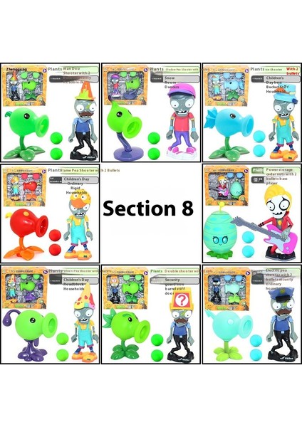 Plants Vs Zombies Oyuncakları Komple Hediye Seti Çıkarılabilir Model (Yurt Dışından)