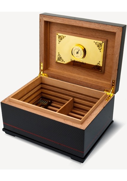 Carbon Puro Kutusu Humidor İspanyol Sedir 50s fiyatları