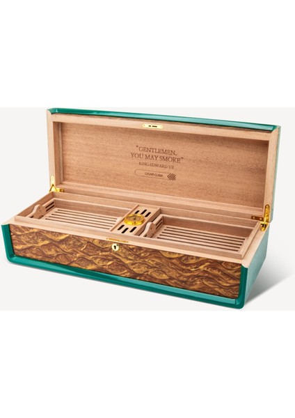 Special Edt. Cigar-Cuba Puro Kutusu Humidor Yeşil 200s