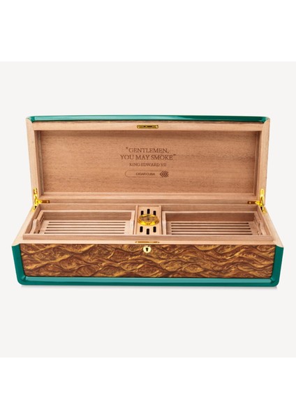 Special Edt. Cigar-Cuba Puro Kutusu Humidor Yeşil 200s