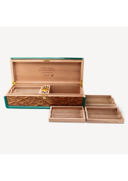 Special Edt. Cigar-Cuba Puro Kutusu Humidor Yeşil 200s