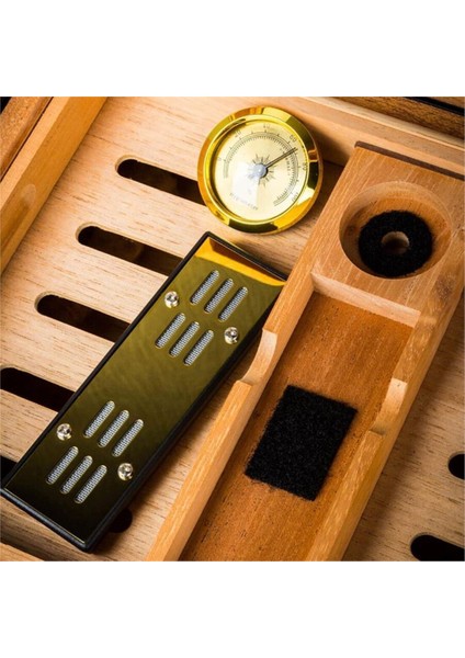 Deri Camlı Humidor Puro Kutusu Siyah 50s fiyatları