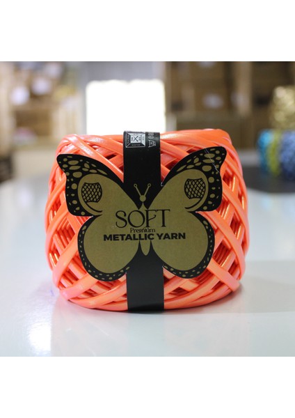 Metalik Örgü Ipi Neon Orange 4 Adet Fiyatıdır. 2 Parça Ip(30+30,40+20 Vb.)