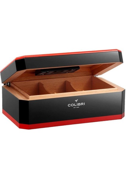 Rally Humidor Puro Kutusu Piano Siyah/kırmızı 120'S