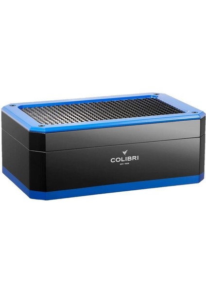 Rally Humidor Puro Kutusu Piano Siyah/Mavi 120's