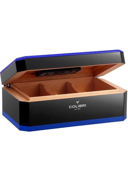 Rally Humidor Puro Kutusu Piano Siyah/Mavi 120's