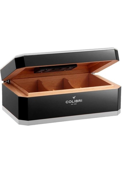 Rally Humidor Puro Kutusu Piano Siyah/silver 120'S