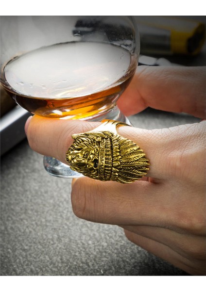 Kızılderili Bakır Puro Sehpası Yüzük Gold fırsatları