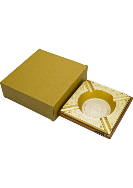 Metal Ahşap Puro Küllüğü Gold 4lü fırsatları
