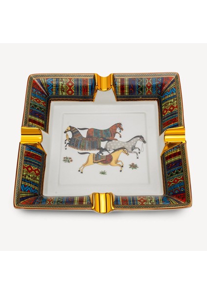 4horse Porselen Büyük Puro Küllüğü Altın Yol 4lü modelleri