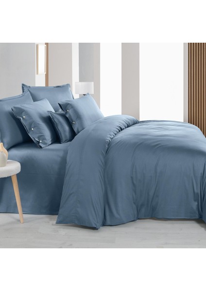 Monochrome Royal Blue %100 Pamuk Saten ''300 Tc" Nevresim Takımı Tk V14 fiyatları