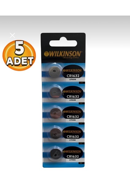 Wılkınson CR1632 Lityum Alkalin Pil 3V (5 Adet)