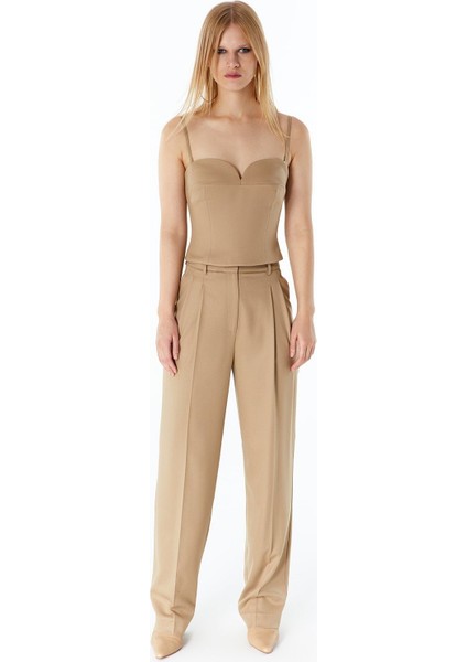 Askılı Camel Büstiyer Top