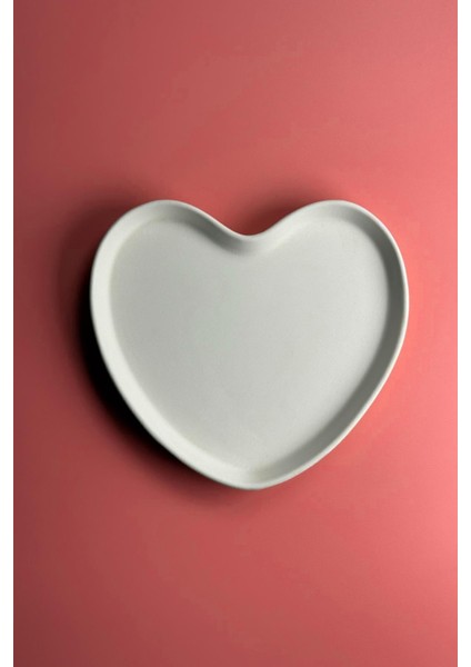 Kalp Tabak - Seramik Bisküvi (Ham Ürün)
