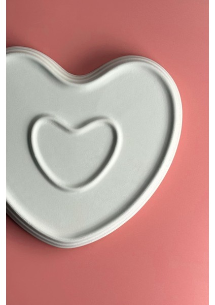 Kalp Tabak - Seramik Bisküvi (Ham Ürün) fırsatları