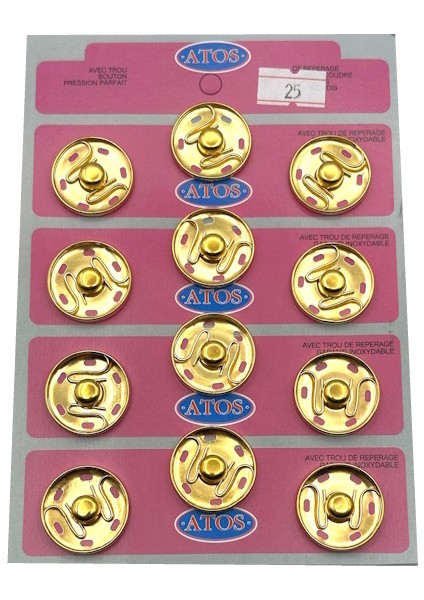 25 mm Çıt Çıt 12 Adet (Sarı)