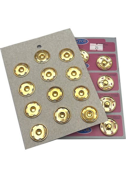 25 mm Çıt Çıt 12 Adet (Sarı)