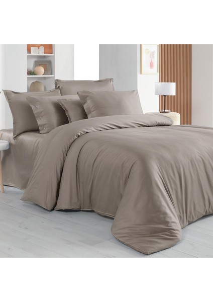 Monochrome Mocha %100 Pamuk Saten ''300 Tc" Nevresim Takımı Tk V7 fiyatları