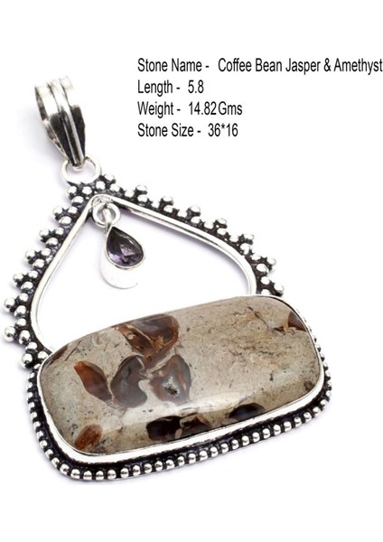 P26981 Hakiki Sodalite Aytaşı Gül Kuvars Dentrit Opal Labradorit Zümrüt Kolye Gümüş Kaplama Bakır Üzeri (Yurt Dışından)