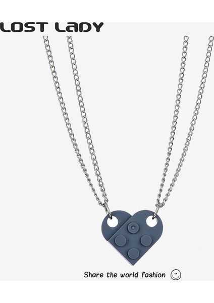 Siyah Kayıp Bayan Ute Kalp Kolye Tuğla Kolye Çift Kız Erkek Elemanları Sevgililer Günü Takı Hediye Dostluk Kolye (Yurt Dışından) fiyatları