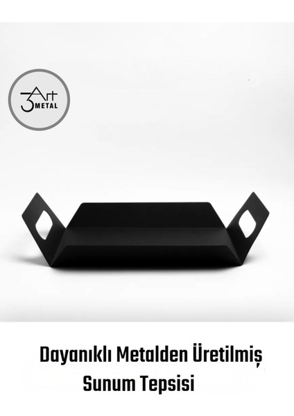Metal Sunum Tepsisi - Modern ve Şık Kahvaltı & Kahve Ikram Tepsisi- Banyo Organizer fiyatları
