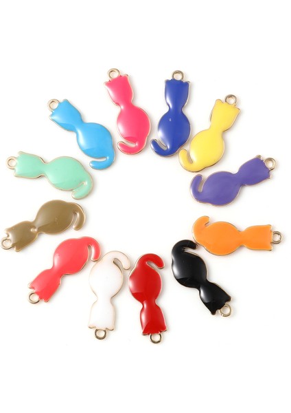 No.5 Boyutu Laat Tarzı Emaye Takılar Kolye Takı Yapımı Için Renkli Hayvan Çift Taraflı Emaye Payetler Pendnat (Yurt Dışından) modelleri