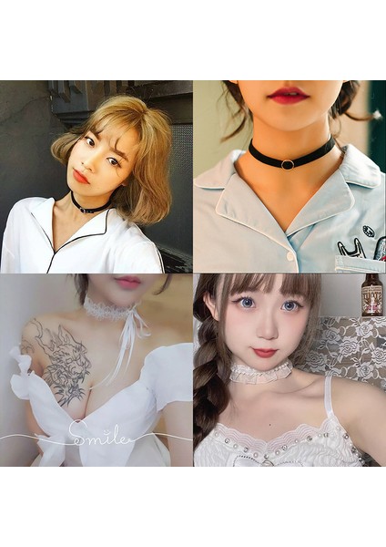 No.11 Boyutu Kadın Gotik Dantel Gerdanlık Kolye Retro Beyaz Kadife Klavikula Zinciri Punk Yaka Gerdanlık Steampunk Parti Cadılar Bayramı Takı Hediye (Yurt Dışından) indirimleri