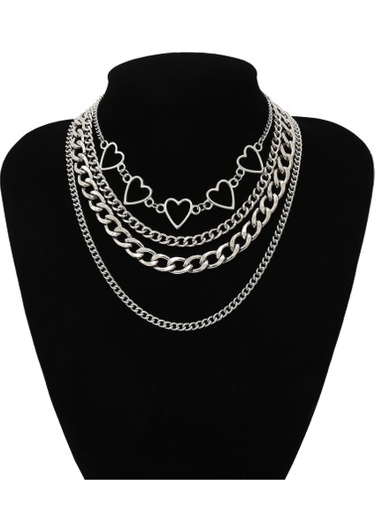 NE-0185-1S Yeni Vintage Moda Altın Renk Kalp Şeklinde Çok Düzeyli Zincir Kolye Kolye Kadınlar Için Kolye Kadın Boho Takı Hediye (Yurt Dışından) indirimleri