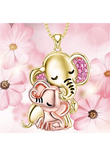 Gümüş Moda Anne Çocuk Fil Kolye Iki Renkli Fil Kolye Nişan Kolye Kadınlar Için Hayvan Figürlü Mücevherat Yıldönümü Hediyesi (Yurt Dışından) fırsatları