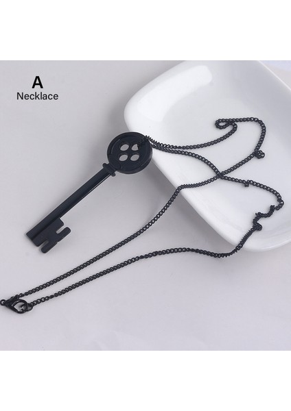 Kolye 1 Pc Moda Kişilik Cadılar Bayramı Metal Mercan Anahtar Iskelet Sahne Neil Gaiman Retro Siyah Hazine Sandığı Anahtar Kolye (Yurt Dışından)