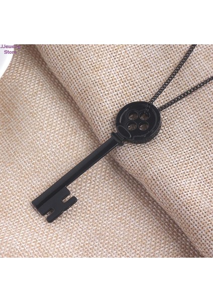 Kolye 1 Pc Moda Kişilik Cadılar Bayramı Metal Mercan Anahtar Iskelet Sahne Neil Gaiman Retro Siyah Hazine Sandığı Anahtar Kolye (Yurt Dışından)
