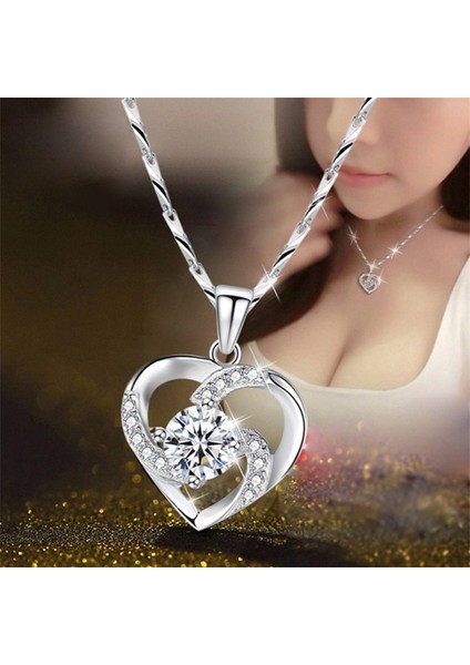 Mor Moda Aşk Kolye Zirkon Kalp Kristal Kolye Kolye Kadınlar Için Düğün Nişan Takı Ziyafet Yıldönümü Hediyesi (Yurt Dışından) fiyatları