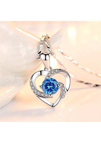 Mor Moda Aşk Kolye Zirkon Kalp Kristal Kolye Kolye Kadınlar Için Düğün Nişan Takı Ziyafet Yıldönümü Hediyesi (Yurt Dışından) fırsatları