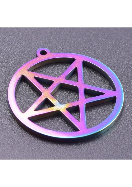 S953-R 9 Adetlot Paslanmaz Çelik Büyücülük Yıldız Pentagram Charms Pentagramı Kolye Takı Yapımı Için Kolye Küpe Toplu (Yurt Dışından) modelleri