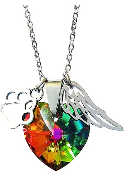 A Gökkuşağı Köprüsü Kristal Kolye Kolye Pet Kaybı Takı Anıtlar Hediyeler 124A (Yurt Dışından)