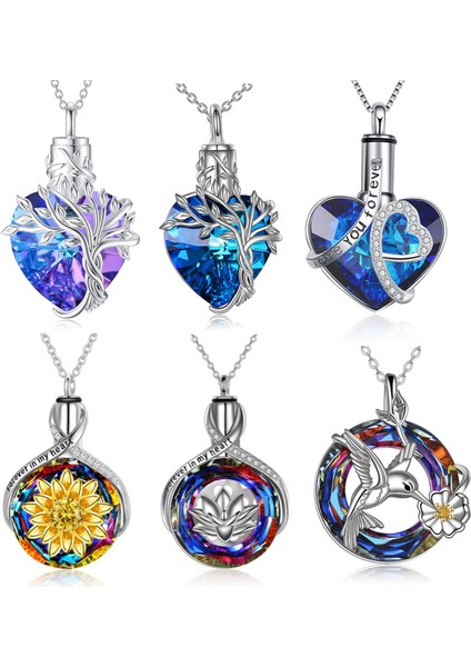 45CM Tarzı NL14522SV 31 Stilleri Kremasyon Takı-Kalp Shped Kristal Ağacı Urn Kolye Külleri Hatıra Kolye Takı Hediyeler Kadınlar Kızlar Için (Yurt Dışından) fiyatları