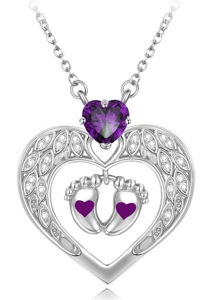 N101518 Klasik Benzersiz Iki Ton Kalp Kafatası Zincir Kolye Erkek Gotik Kaya Hip Hop Harajuku Çift Genç Kız Erkek Takı Kolye (Yurt Dışından)