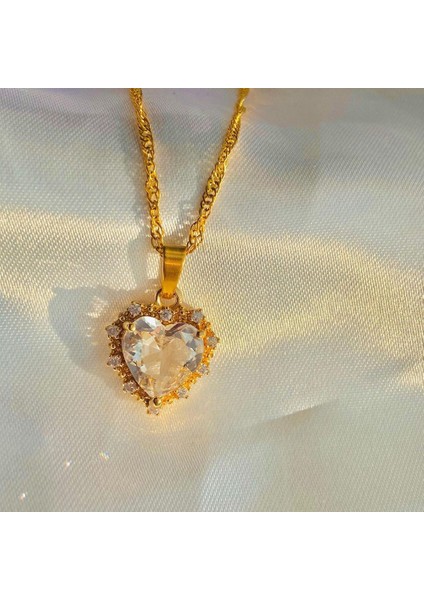 TS8854 Moda Boho Basit Altın Renk Renkli Kristal Damla Kolye Gerdanlık Kolye Kadınlar Için Vintage Yaka Boncuk Zincir Takı Hediye (Yurt Dışından)