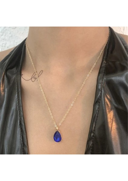 TS8854 Moda Boho Basit Altın Renk Renkli Kristal Damla Kolye Gerdanlık Kolye Kadınlar Için Vintage Yaka Boncuk Zincir Takı Hediye (Yurt Dışından) modelleri