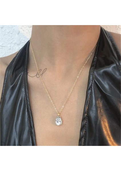 TS8854 Moda Boho Basit Altın Renk Renkli Kristal Damla Kolye Gerdanlık Kolye Kadınlar Için Vintage Yaka Boncuk Zincir Takı Hediye (Yurt Dışından) indirimleri