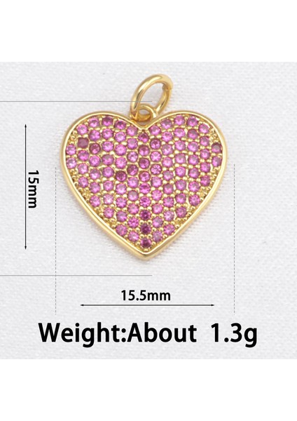 DZ572-2-PEMBE Bakır Altın Kaplama Takılar Kişiselleştirilmiş Dıy Takı Yapımı Malzemeleri Kolye Kolye Küpe Aksesuarları Metal Muska Yapımı (Yurt Dışından)