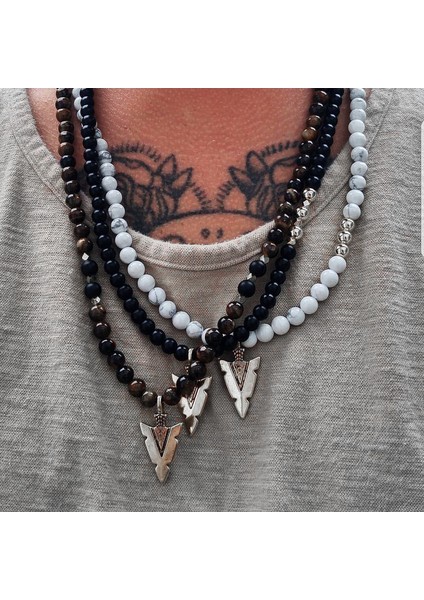 50CM Tarzı No.13 Boyutu 2022 Moda Yeni Ok Çekicilik Kolye Kolye Erkekler El Yapımı 6mm Kaplan Gözü Taş Boncuk Kolye Erkekler Takı Hediye (Yurt Dışından) fiyatları