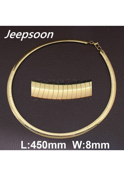 Nbjgaabb 8mm Sıcak Aksesuarları Paslanmaz Çelik Takı Moda Romantik Kaplama Altın Rengi Tork Kolye Kadınlar Için Nbjdbujp (Yurt Dışından)