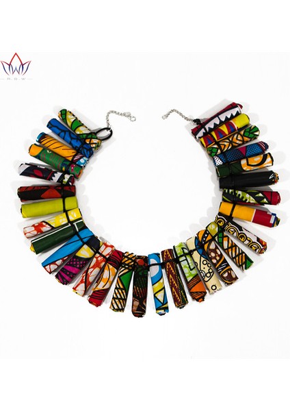 No.1 Boyutu Benzersiz Afrika Kadınlar Takı Saf El Yapımı Bildirimi Kolye Afrika Baskılı Balmumu Kumaş Aksesuarları Kolye WYA30 (Yurt Dışından)