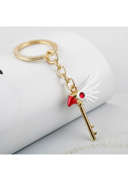 A944 Karikatür Anime Card Captor Sakura Gerdanlık Kolye Cardcaptor Sakura Clow Charm Kolye Kınomoto Sızdırmazlık Değnek Bildirimi Kolye (Yurt Dışından)